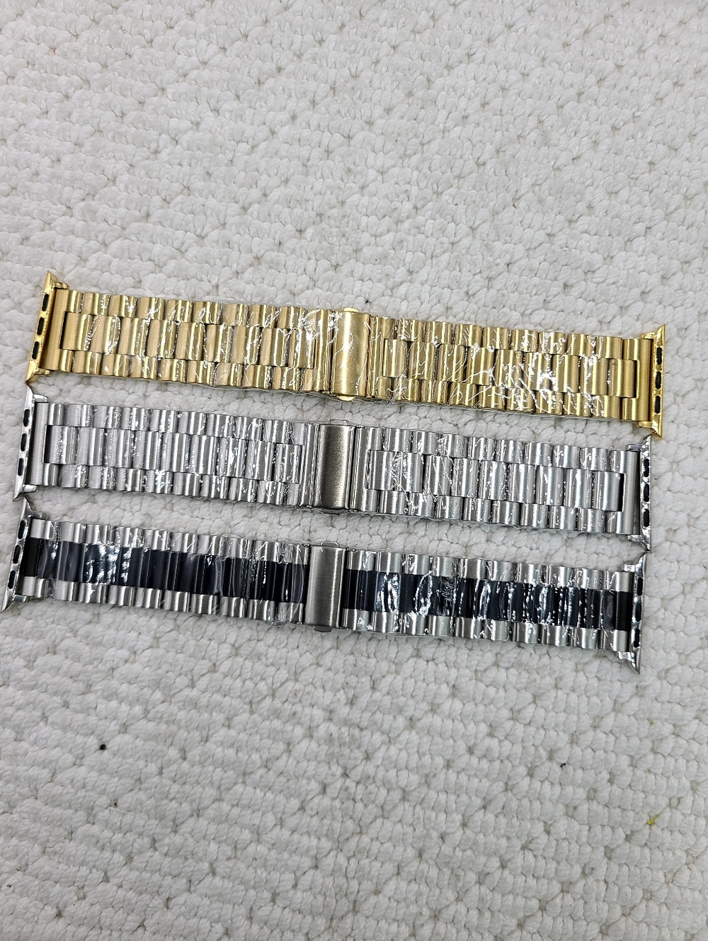 Metal Link Watch Bands - Gold, Silver, Two-Tone 42MM